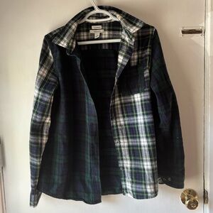 LL BEAN | TWO TONE FLANNEL | LL BEAN | SIZE SMALL | RELAXED FIT